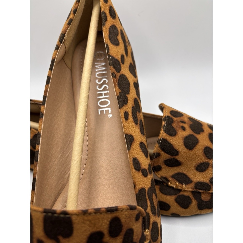 MUSSHOE Loafers  Women Comfortable Pointed Toe Slip-ons Flats  Leopard 11 - Picture 7 of 8